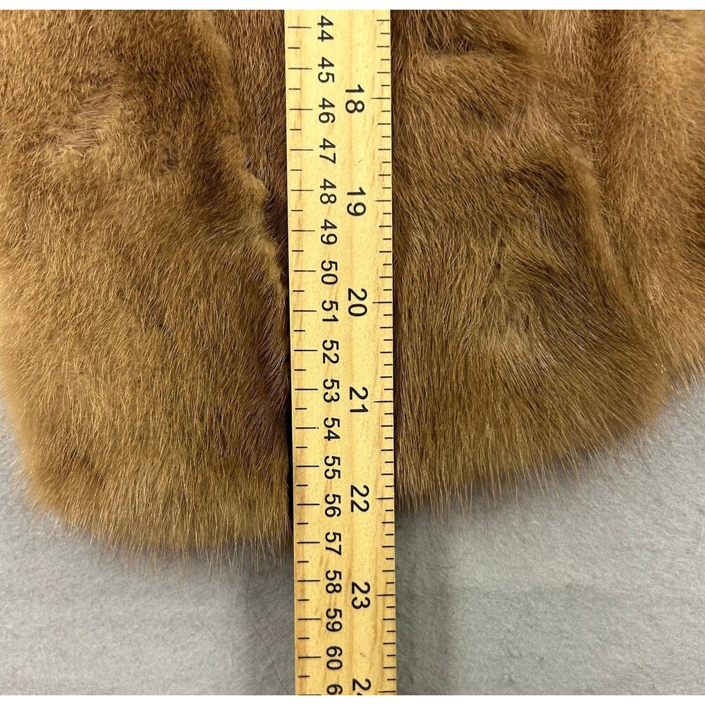 Vintage Mink Fur Wrap Cape Soft Shawl Collar Golden Wrap - Picture 9 of 10